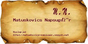 Matuskovics Napsugár névjegykártya
